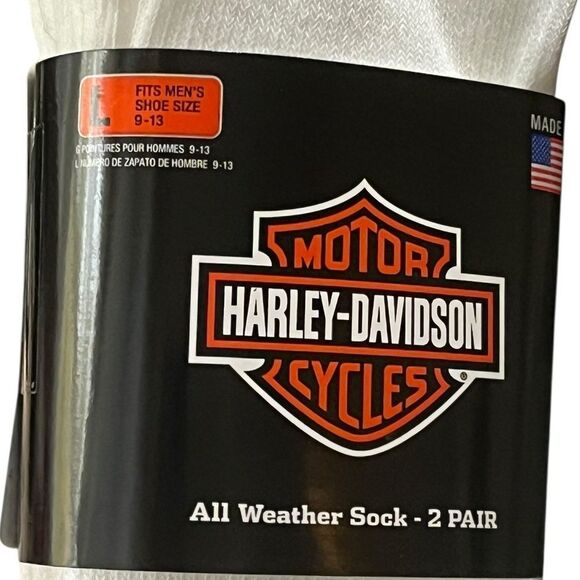 Harley-Davidson Varsity Letter H-D Riding Socks, 2 Pairs, Size L, NWT - Picture 6 of 9